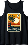 California Republic Men Women Kids Boys Girls California Golden State Retro California Republic Tank Top - Black