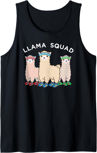 Llama Squad Running Jogger Animal Runner Tank Top