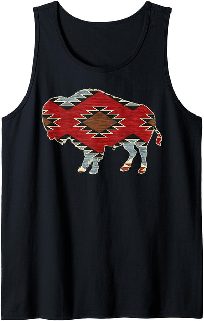 Arizona Buffalo Aztec Indian Southwestern Pattern Vintage Tank Top