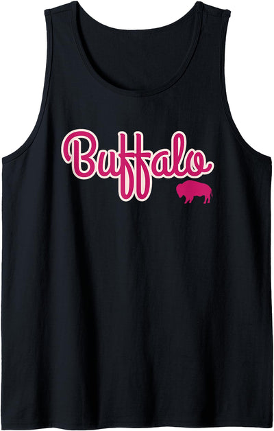 Cow Buffalo Ny Pink Color Logo Buffalo Pride Tank Top