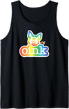 Geekists Pig Pride Funny Pig Pride Gift Rainbow Oink Novelty Animal Humor Tank Top - Black