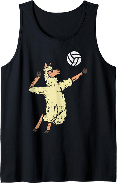 Volleyball Men Women Kids Gift Llama Volleyball Alpaca Spike Serve Player Spiker Women Men Tank Top