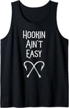 Hookin aint easy fishing mens gift Tank Top - Black