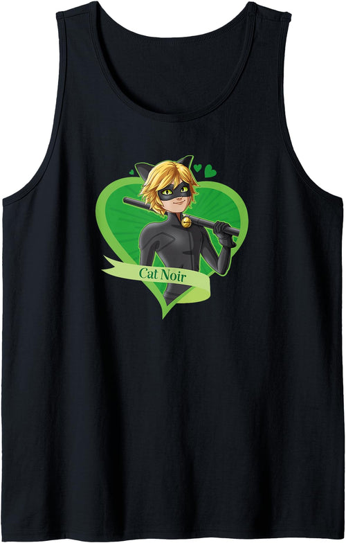 Miraculous Ladybug Valentine's Day Love from Cat Noir Tank Top - Black