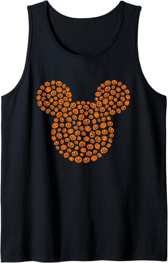 Disney Mickey Mouse Jack-O'-Lanterns Halloween Tank Top - Black