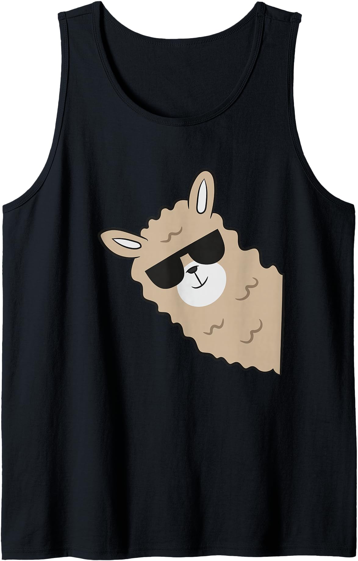Funny Llama And Alpaca Gifts Alpaca Lover Llama With Sunglasses Cute Llama Alpaca Tank Top - Black