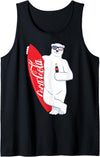 Coca-Cola American Flag Polar Bear Surfer Tank Top - Black