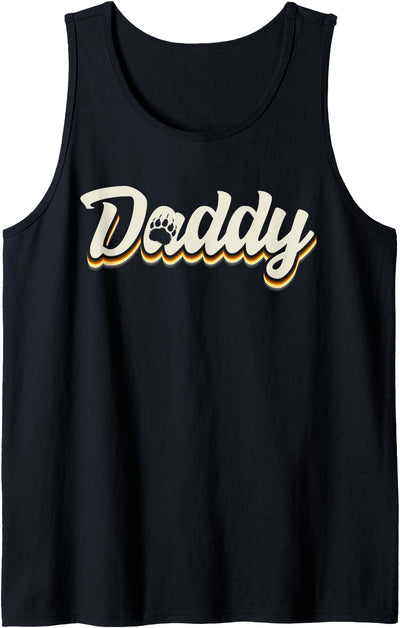 Mens Daddy Bear Gay Pride LGBT Bear Flag Tank Top