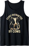 Easily Distracted by Cows. Easily Distracted by Cows Tank Top - As Pictured