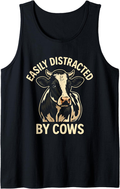 Easily Distracted by Cows Tank Top