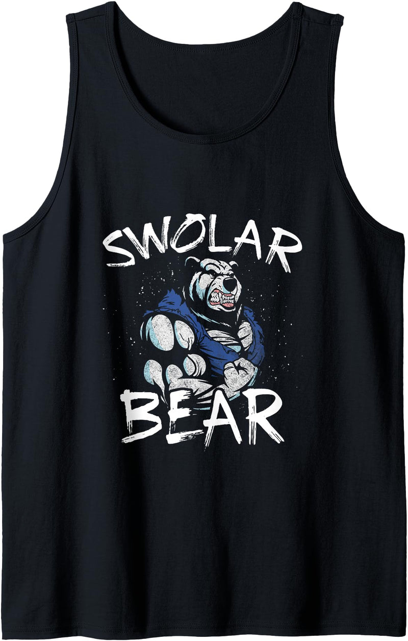 Training Polar Ice Bekleidung Nice polar bear fitness bodybuilder gun gifts - Swolar bear Tank Top - Black