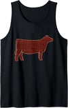 Heifer Cow Animal Stock Show Livestock Breeder Cute Aztec Show Heifer Mama Funny Stock Show Livestock Cow Tank Top - Black