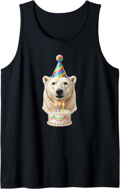 Birthday Party Polar Bear Polar Bear Birthday Tank Top