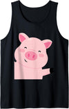 Pig Shirts Pig Gifts For Pig Lovers Women Pig Shirt Women Men Kids Pig Tank Top - Black