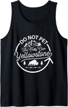 Do Not Pet The Fluffy Cows Gifts for Men & Boys Do Not Pet The Fluffy Cows Buffalo & Bison Yellowstone Park Tank Top - Black