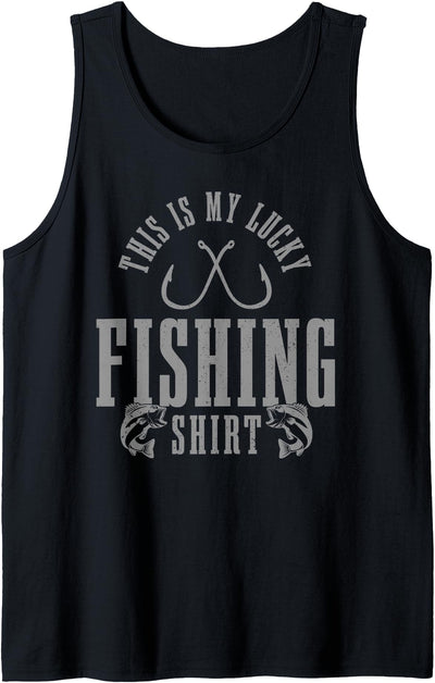 Fishing Saying Angler Gift This Is My Lucky Fishing Tank Top