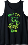 don't care weed bear design don't care weed bear - 420 gifts for stoners - funny weed Tank Top - Black