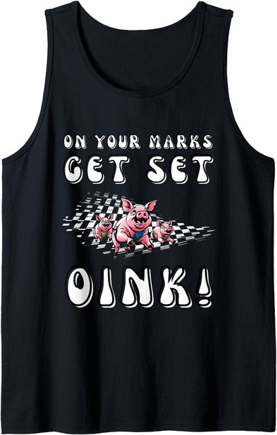 PIG Race Team Pig Running Team funny Pic Racing Tank Top
