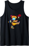 The Dancing Bear with Mask Tshirt Dancing Bear Wearing Mask For Men and Women Tank Top - Black