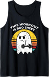 Funny Halloween This Workout Is Boo Sheet Ghost Funny This Workout is Boo Sheet Halloween Ghost Exercise Gym Tank Top - Black