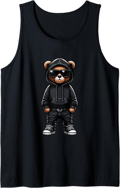 Teddy Bear Cool Bears Hip Hop Streetwear Graphic Colorful Tank Top