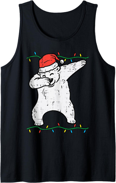 Dabbing Polar Bear Dab Xmas Christmas Boys Kids Girl Youth Tank Top