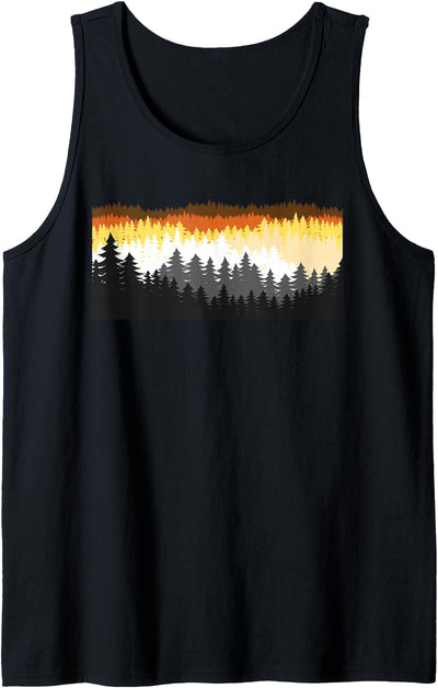 LGBTQ Bear For Gay Pride Month - Forest Tree Gay Bear Tank Top