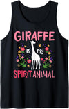 Giraffe Is My Spirit Animal Giraffe Tank Top - Black