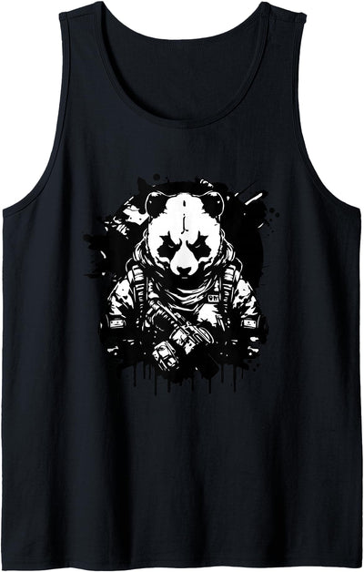 Determined Tactical Panda - Not so Fluffy and Harmless Tank Top