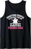 Funny Sarcastic Halloween Apparel Ghosting People is so Easy for me Halloween Funny Sarcastic Tank Top - Black