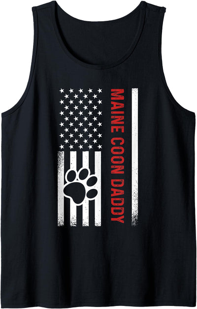 Maine Coon Cat Gift Cat Dad Father Maine Coon Tank Top