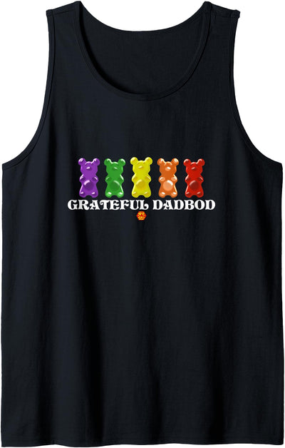 Mens Grateful DadBod (white font) Tank Top