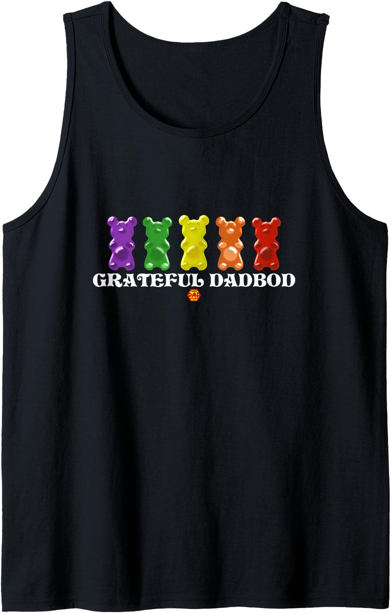 Seivers Strong Mens Grateful DadBod (white font) Tank Top - Black