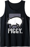 Bear Daddy Mens Piggy - Gay Adult Mens Kink Sex Pig Fetish Funny Humor Tank Top - Black
