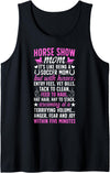 Funny Horse Show Mother For Mother's Day Horse Show Mom Funny Equestrian Mom Horse Show Mama Tank Top - Black