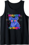 koalafied to Party Fun Animal pun new years party Koalafied To Party Fun Animal Pun Tank Top - Black