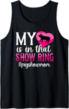 Proud Pig Show Mom For Mother's Day In That Show Ring Pig Show Mom Pig Show Mama Tank Top - Black