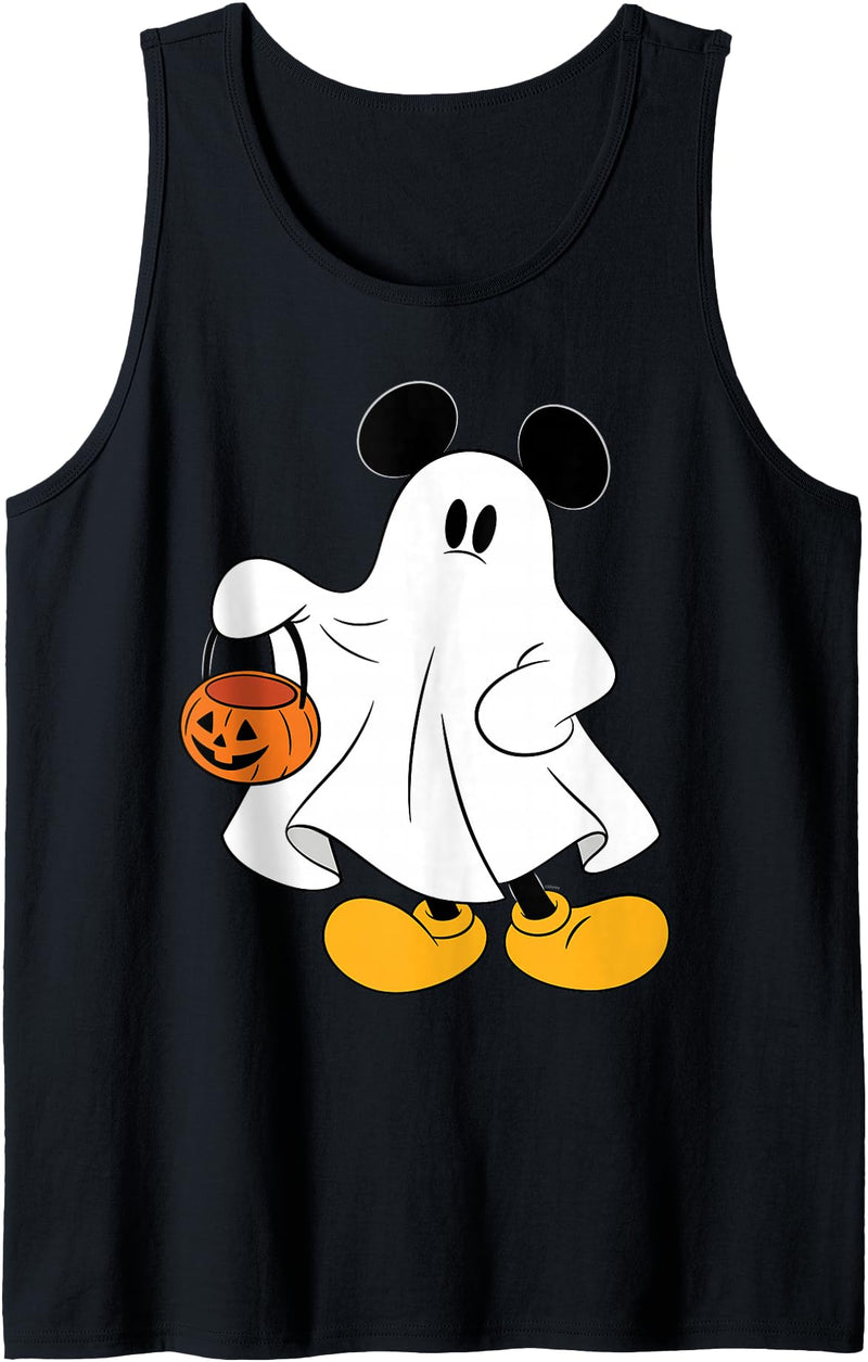 Disney Halloween Mickey Mouse Ghost Costume Trick-or-Treat Tank Top - Black