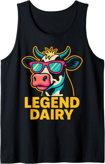 Legend Dairy Funny Farmer Cow Pun Country Tank Top
