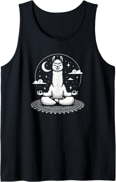 Llama Yoga Tee Llama Yoga Lamaste Namaste Meditation Tank Top