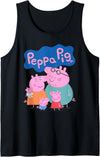 Peppa Pig 20th Anniversary Whole Family Portrait Tank Top - Black