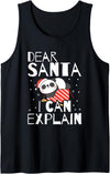 Panda Lover Xmas Panda Bear Christmas Panda Gift Santa Panda Lover Xmas Cute Animal Bear Christmas Panda Tank Top - Black