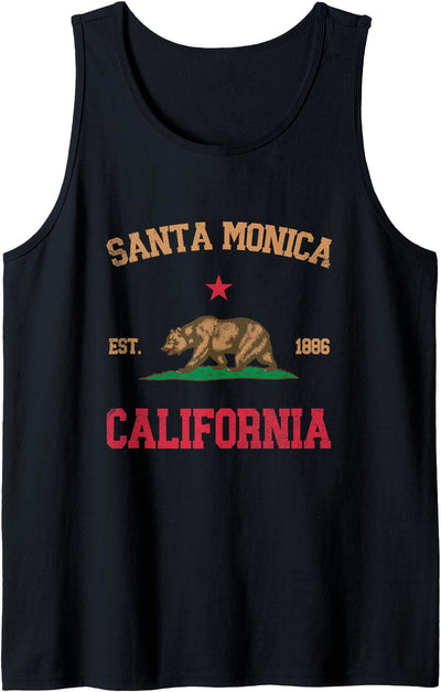 Santa Monica California Est 1886 Bear Tank Top