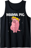 Cool Pig Gift Pig Lover Stuff & Accessories Cute Pig Art For Women Girls Mom Pig Farmer Hog Swine Lover Tank Top - Black