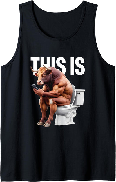 Bullshit Toilet Humor Funny Cow Tank Top