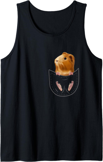 Cute Pocket Guinea Pig Lover Owner Stuff Peeg Cavy Piggy Tank Top