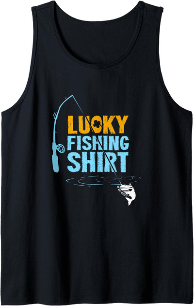 This Is My Lucky Fishing Fisherman's Favorite Artwork Tank Top