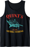 Quint’s Shark est. 1975 Fishing Funny Retro Fishing Tank Top - Black