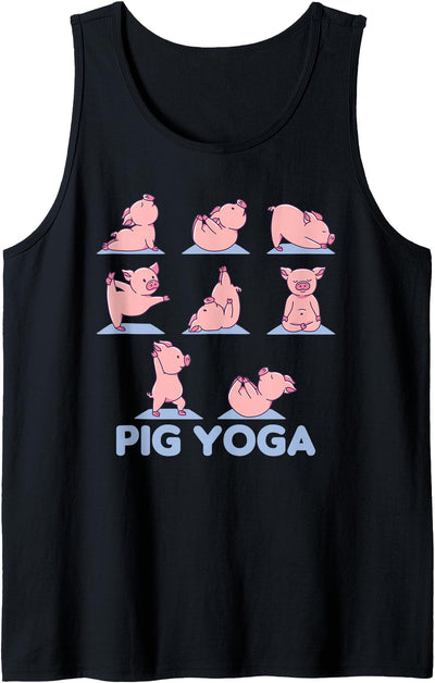 Pig Yoga Cute Pigs Doing Sport Tank Top