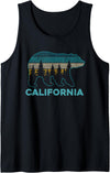 Vintage California Souvenirs & Gifts California Bear Vintage Retro Nature Hiking Souvenir Gift Tank Top - Black
